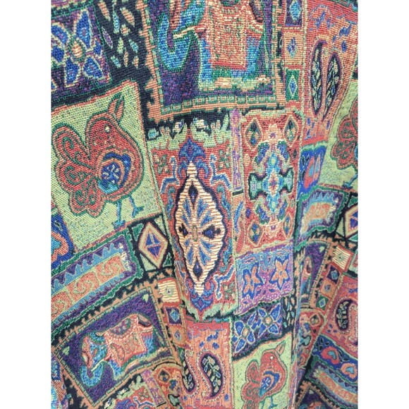 White Stag Jacket Art Deco‎ Style Tapestry Blazer Oversized Coat Sz 24 - Picture 15 of 16